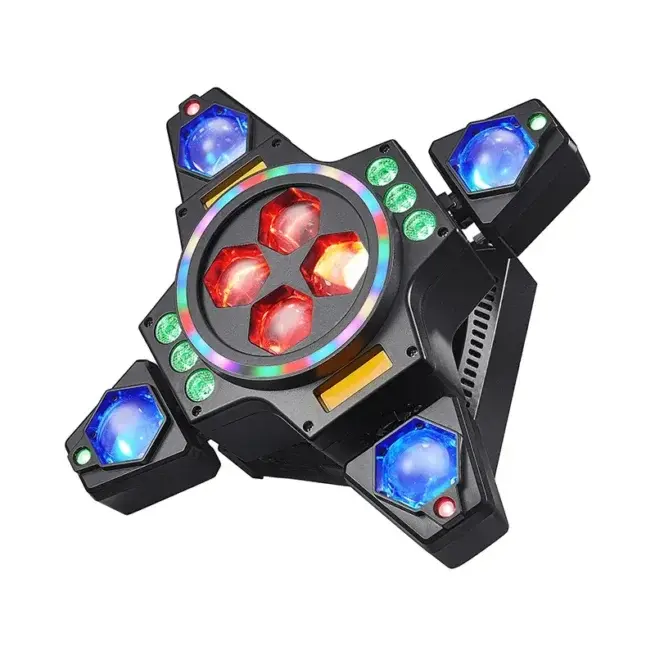 6 in 1 R+G+B led+STROBE+par+ WITH 4 led Laser Light