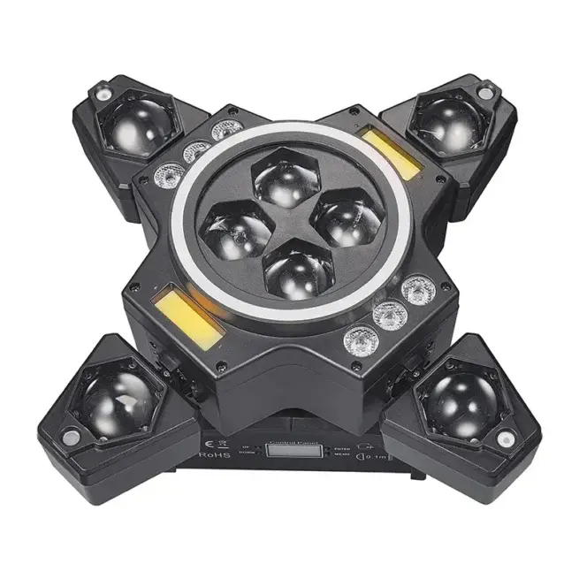 6 in 1 R+G+B led+STROBE+par+ WITH 4 led Laser Light