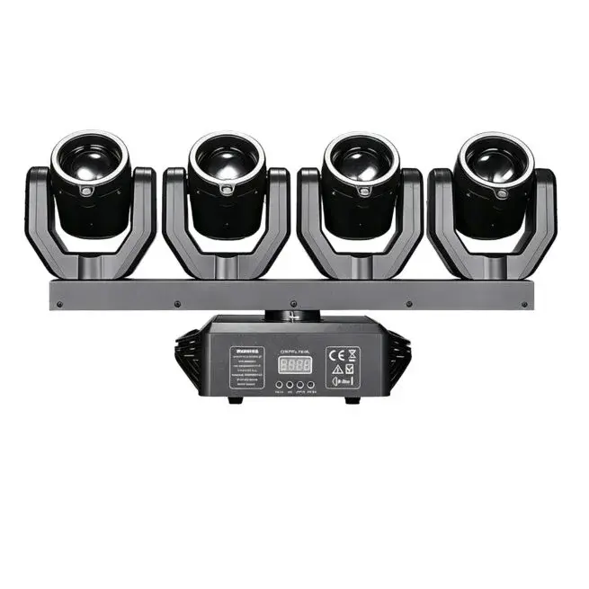 150W 4 Heads RGBW LED for Light with Ring Lasers Effect DMX512 IP33 for DJ Disco Party Stage Lighting