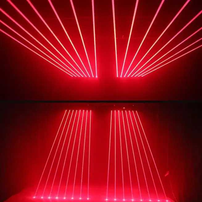 8 Eyes DJ Disco Move Head Laser Lamp Stage Lighting Party Rotating Beam Red Laser Light