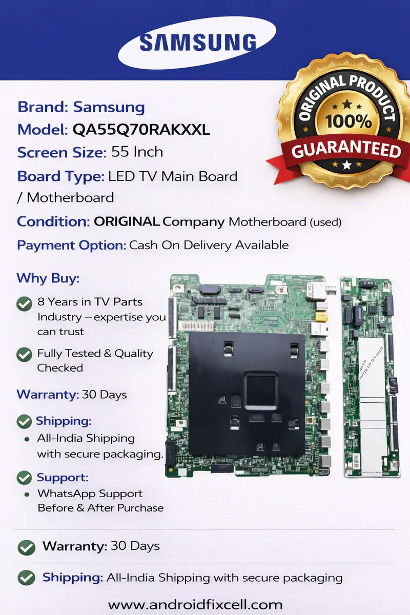 SAMSUNG QA55Q70RAKXXL LED TV MOTHERBOARD