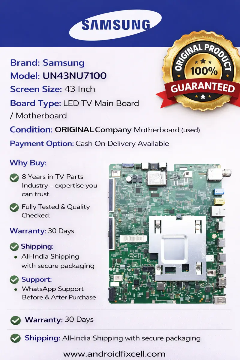 SAMSUNG UN43NU7100 LED TV MOTHERBOARD
