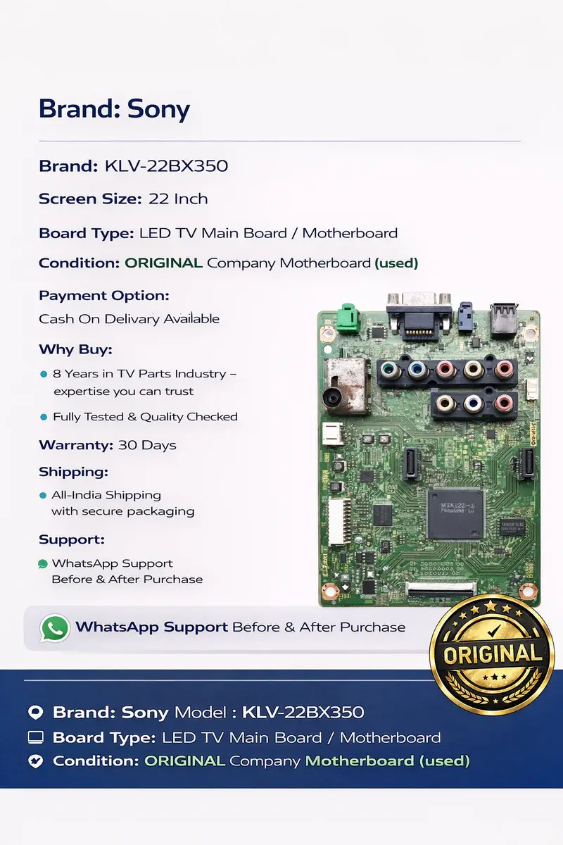 SONY KLV-22BX350 LED TV MOTHERBOARD