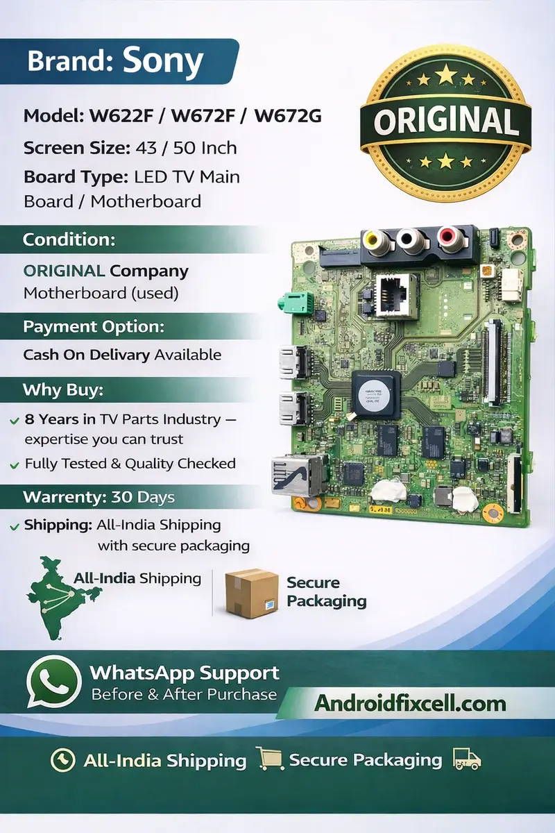 SONY W622F W672F W672G LED TV MOTHERBOARD