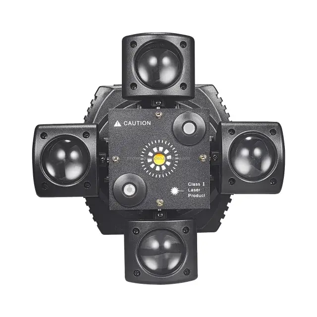 4PCX10W R+G Laser+STROBE 360* MOVING led LASER Light