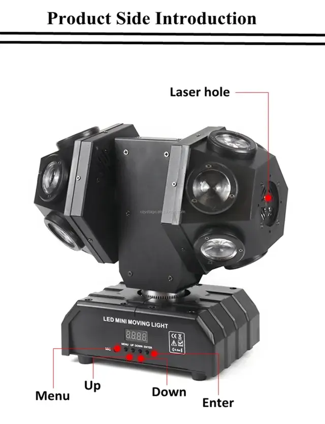 12 x 10W Super Beam Led Moving Head Laser Light With Double Ball 150W RGB LED