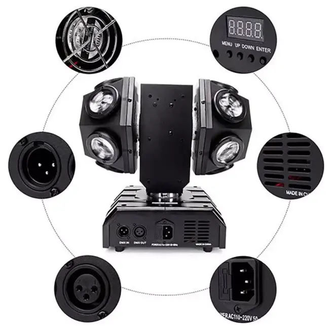 12 x 10W Super Beam Led Moving Head Laser Light With Double Ball 150W RGB LED