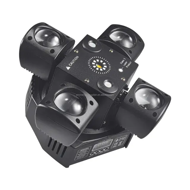 4PCX10W R+G Laser+STROBE 360* MOVING led LASER Light