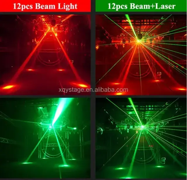 12 x 10W Super Beam Led Moving Head Laser Light With Double Ball 150W RGB LED