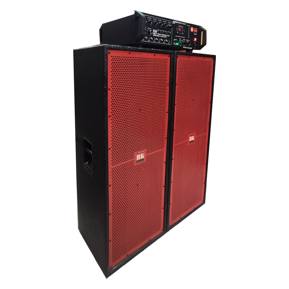 AMPLIFIER 550 WATT & 3.5 FT COLUMN PAIR ( RED )