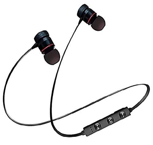 WIRELESS SPORTS BLUETOOTH MAGNET EARPHONE HAND-FREE HEADPHONE FOR ALL SMARTPHONE (BLACK)