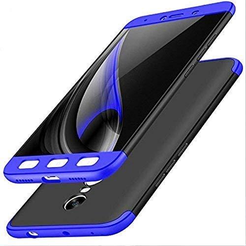 3 IN 1 DETACHABLE ANTI-SCRATCH PC HARD CASE 360° FULL BODY SHOCKPROOF PROTECTION BACK CASE COVER FOR REDMI NOTE 4 BLACK & BLUE