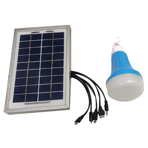 RECHARGEABLE BULB WITH SOLAR PANEL FOR CHARGING