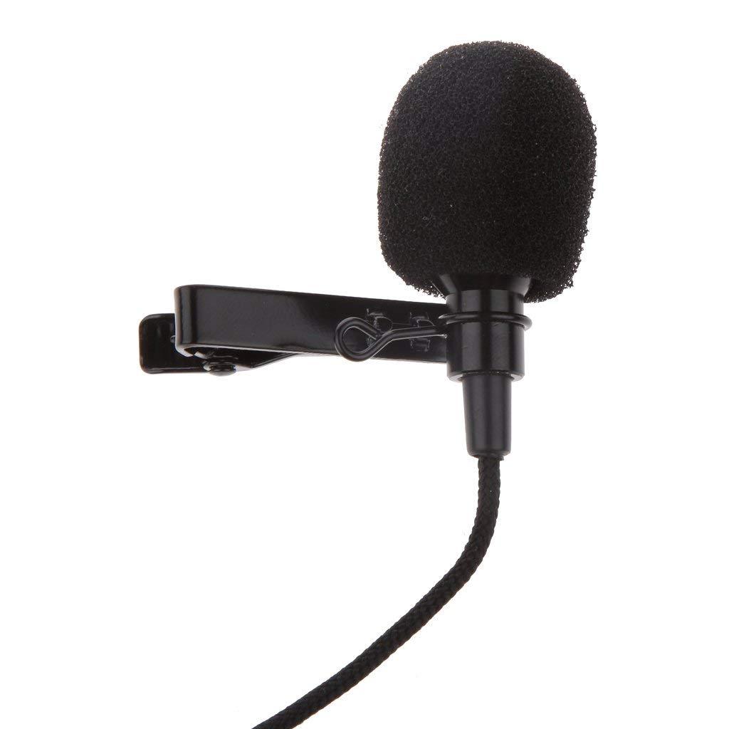 NEW GENERIC COLLAR MIC CLIP WITH LONG CABLE FOR MOBILE,DSLR CAMERA,ETC (BLACK)