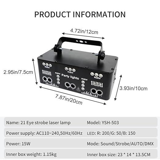 21 Eyes DJ Party Strobe Lights