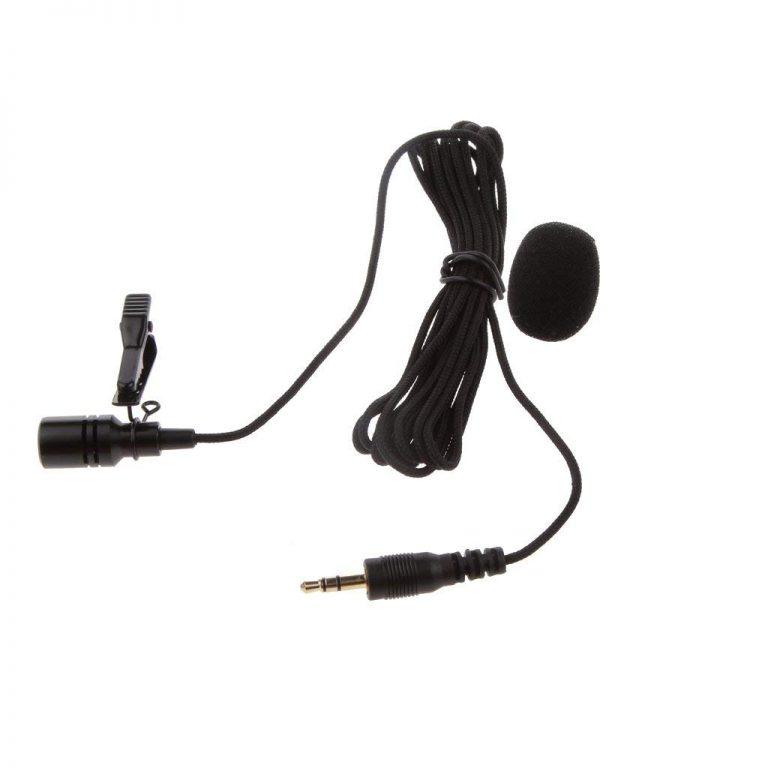 NEW GENERIC COLLAR MIC CLIP WITH LONG CABLE FOR MOBILE,DSLR CAMERA,ETC (BLACK)