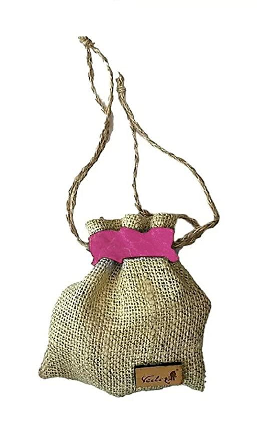 Generic Hanging Jute Bag Car Perfume for All Cars Model (Ice Pink (Pleasant Fruity Fragrance))