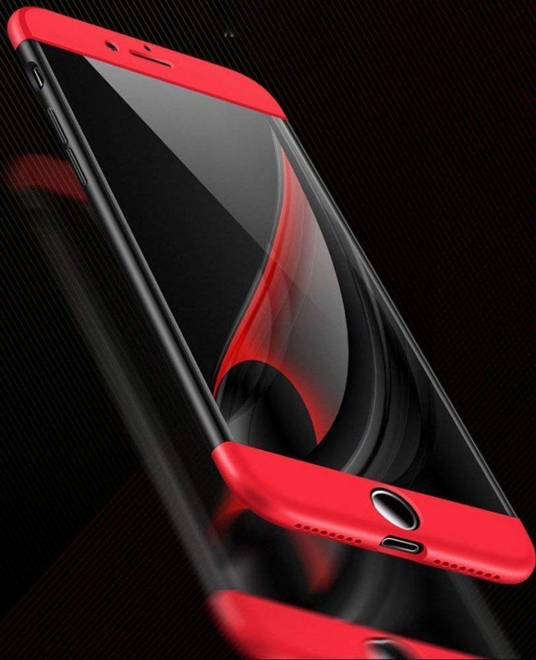 3 IN 1 DETACHABLE ANTI-SCRATCH PC HARD CASE 360° FULL BODY SHOCKPROOF PROTECTION BACK CASE COVER FOR I PHONE 7 BLACK & RED