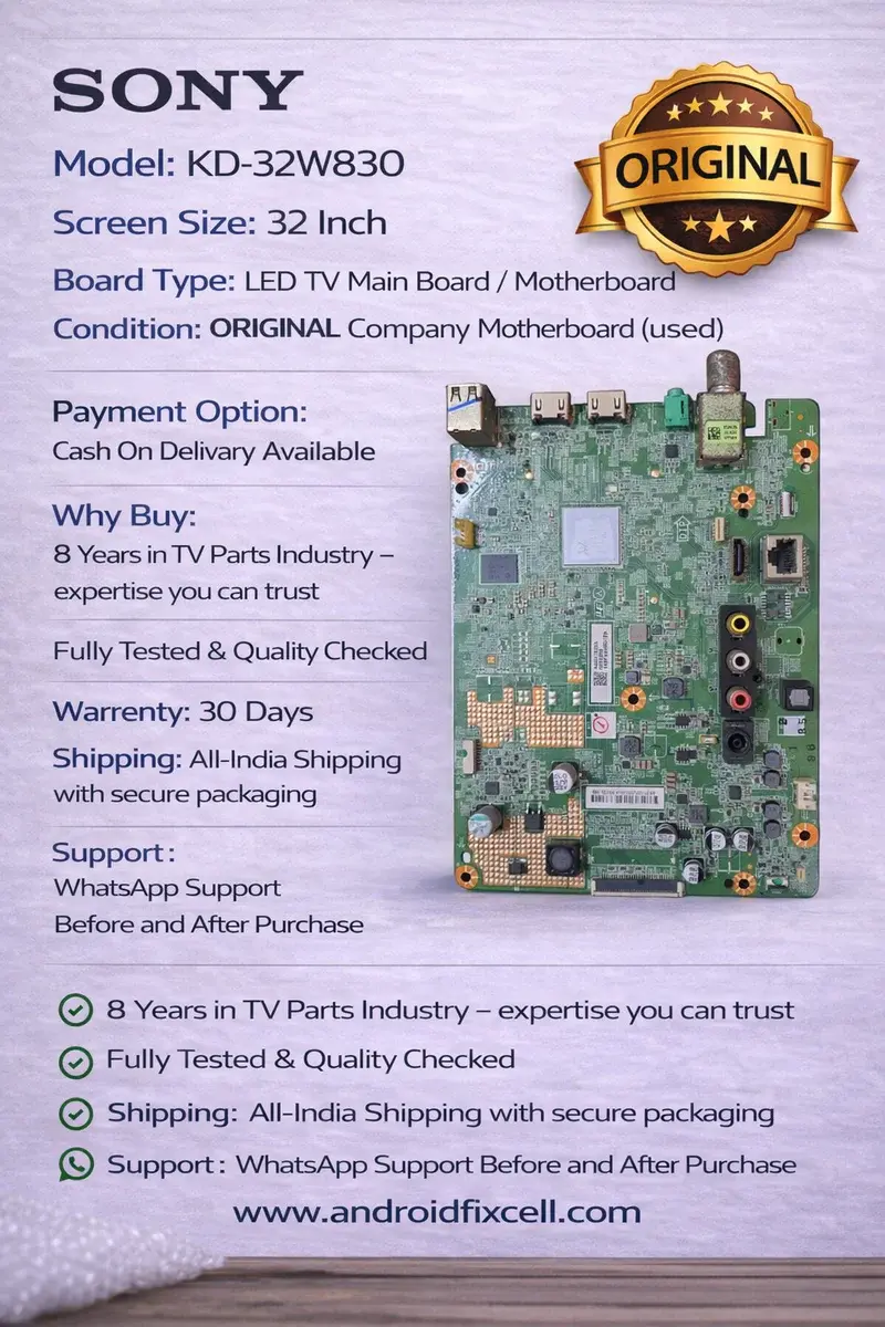 SONY KD-32W830 LED TV MOTHERBOARD